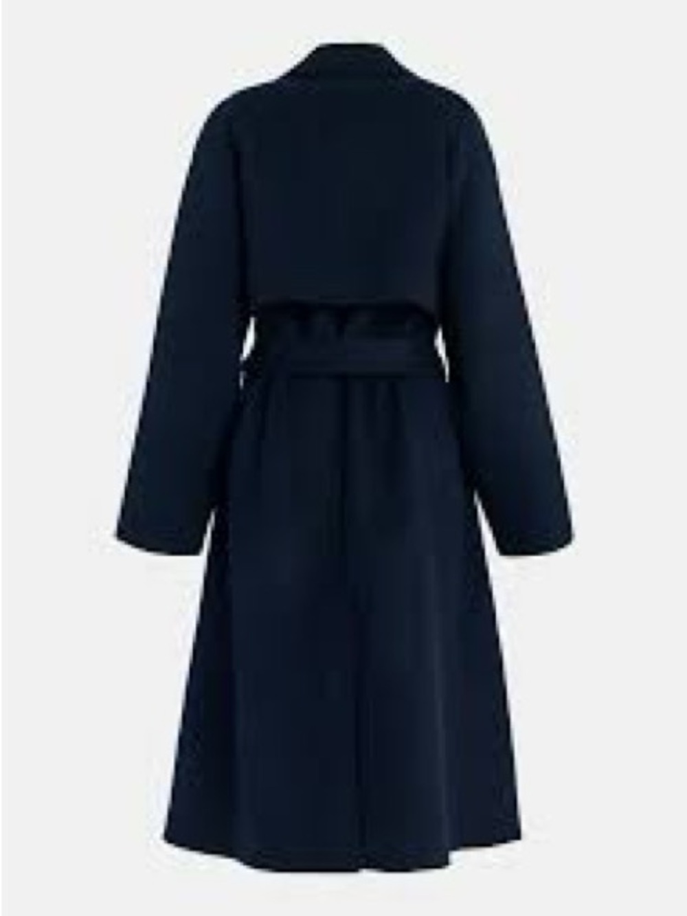 STUNNING VINTAGE WOOL trench rich blue